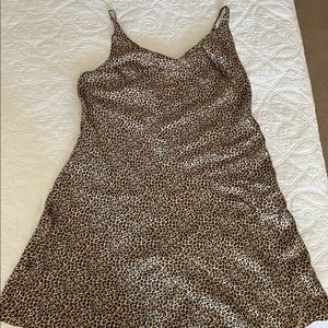 Leopard Print Chemise Nightgown 100% Silk